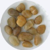 High polished pebble stone, yellow pebble stone