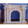 White Marble Carved Fireplace