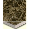 Dark Emperador marble composite with ceramic tiles