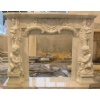 Beige Marble Fireplace