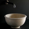 Beige marble sink