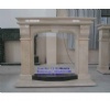 cream marfil fireplace