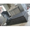 Butterfly blue granite tombstone