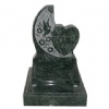 Tropical green granite tombstone