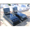 Chinese black granite tombstone