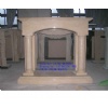 cream marfil fireplace