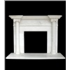 white marble fireplace