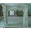 white marble fireplace