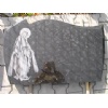 black granite gravestone