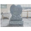 Light grey granite tombstone
