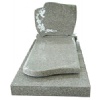 Cherry red granite tombstone