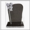 Black granite tombstone
