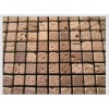 Noce Travertine Tumbled Mosaic