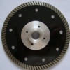 Narrow U Turbo blade with flange