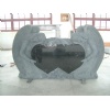 Black Granite Double Angle Headstone