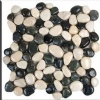 Glazed Black and White Pebble Tile