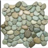 Glazed Flores Green Pebble Tile