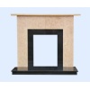 Sunny beige and absolute black fireplace
