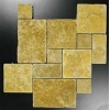 Gold Tumbled Travertine Mini Versailles