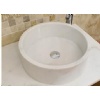 Carrara White Round Sink