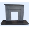 Absolute black honed fireplace