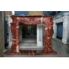 Red Carving Fireplace