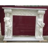 White Carving Fireplace
