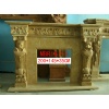 Yellow Carving Fireplace