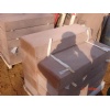 Red sandstone block steps