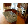 Waterfall Green Granite Countertop, Island