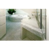 Bathroom with pink-gray marble