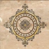Water jet marble circular medallion