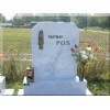 Bianco Carrara marble tombstone