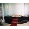 Black granite bathtub surround