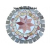 Colorful Circle Quartzite Mosaic Medallion