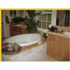 Bathroom remodelling, travertine flooring