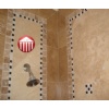 Travertine bath wall covering