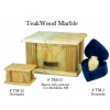Teak Wood Marble Keepsake and Urn