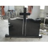 Black granite tombstone