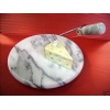 Round-Cutting Board in white marble