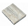 Honeycom Compound Tiles with White Travertine