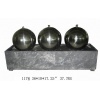 FSF1176 outdoor stone fountian w/gazing balls