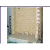 Beige limestone wall