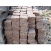 Red granite cube stone