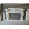 Hand Carved White Anatolian Marble Fireplace (16th
