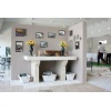 Light Beige Travertine Vanity with Onyx Sink