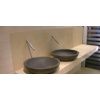 Limestone vanities, sinks