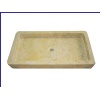 Yellow limestone shower base