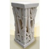 White marble garden pillar