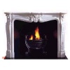 White marble carved fireplace